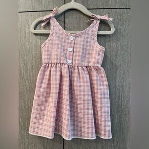 Pink Plaid Kids Dress